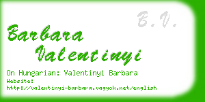 barbara valentinyi business card